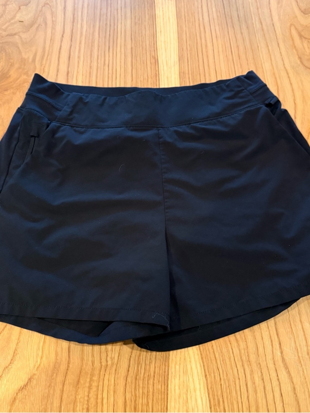 Women’s Black Athletic Shorts with Wide Waistband